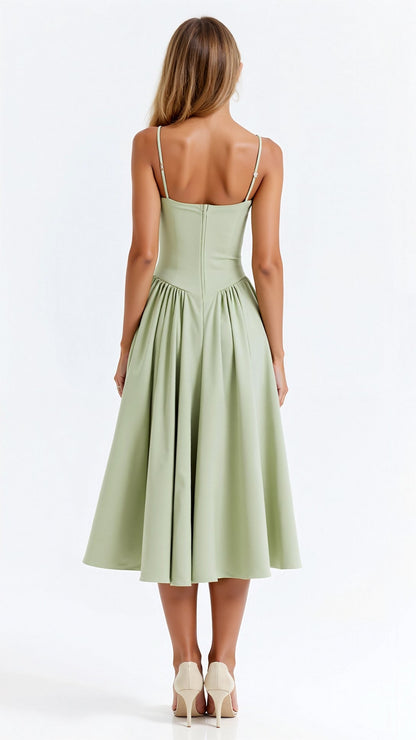 Ylenia | Vestito Midi a Trapezio con Corsetto da Donna