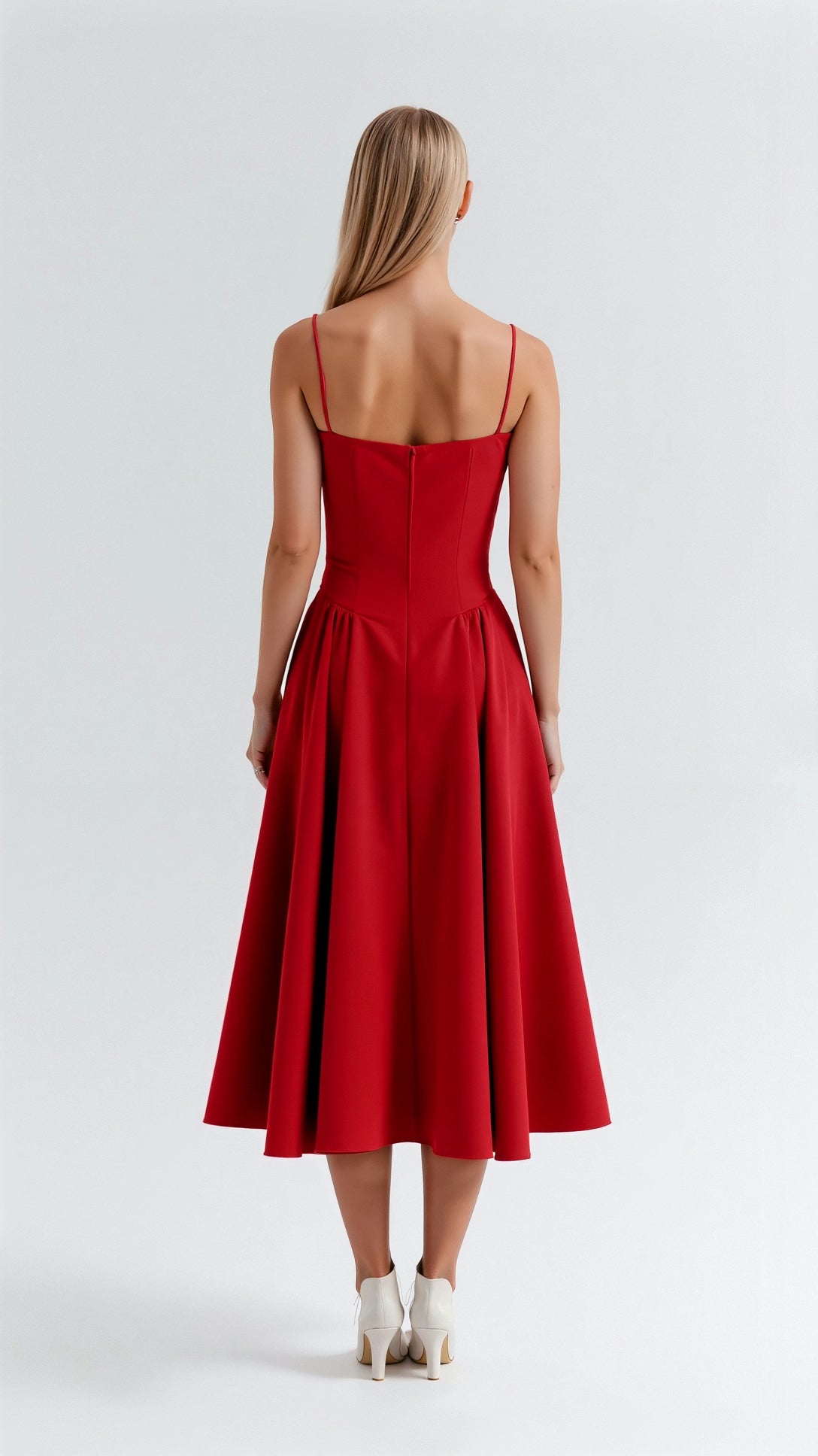 Ylenia | Vestito Midi a Trapezio con Corsetto da Donna