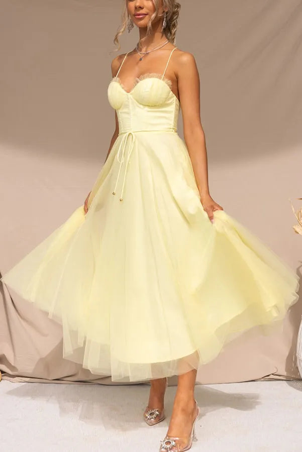 Irene | Vestito Midi Spalline Sottili da Donna