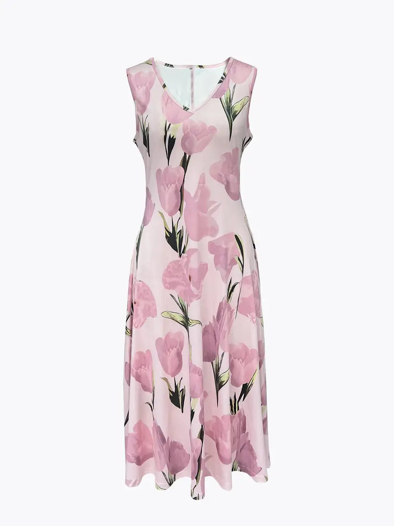 Fiamma | Elegante Vestito Maxi Floreale da Donna