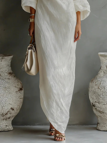 Tina | Elegante Vestito Maxi Estivo Monospalla da Donna