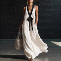 Mirella | Vestito Maxi Scollo V Estate da Donna