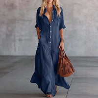 Viviana | Vestito Maxi Pulsante Anteriore da Donna