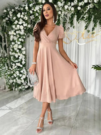 Cecilia | Elegante Vestito Midi Con Scollo a V Da Donna
