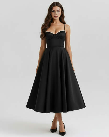 Ginevra | Elegante Vestito Midi a Trapezio Da Donna