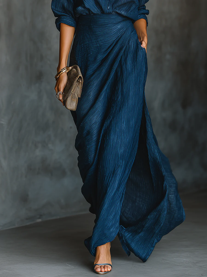 Viviana | Elegante Vestito Chemisier Wrap Da Donna