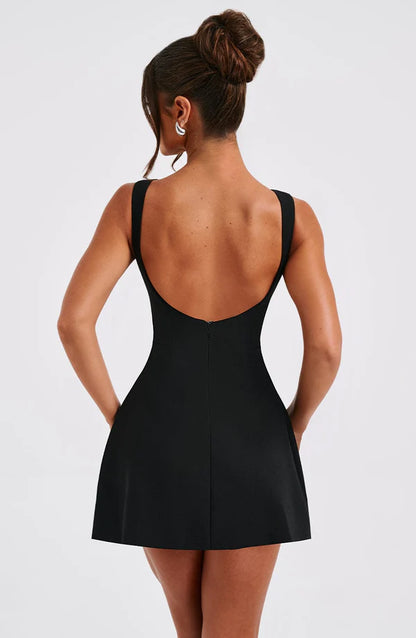 Cecilia | Vestito Cerimonia Scollo a Barchetta Alto da Donna
