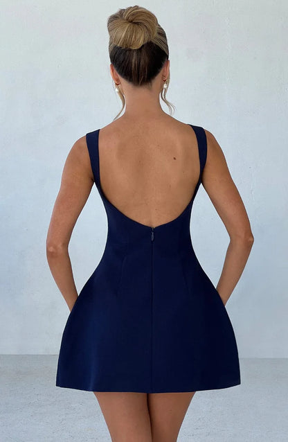 Cecilia | Vestito Cerimonia Scollo a Barchetta Alto da Donna