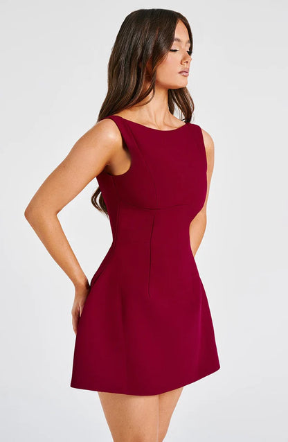 Cecilia | Vestito Cerimonia Scollo a Barchetta Alto da Donna