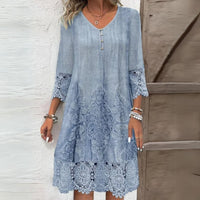 Jolanda | Elegante Abito Midi Boho a Maniche Lunghe da Donna