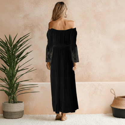 Elisa | Elegante Vestito Lungo Off-Shoulder Estivo da Donna