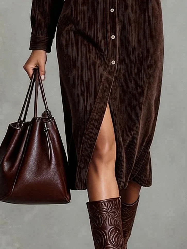 Tamara | Elegante Abito Midi Abbottonato da Donna