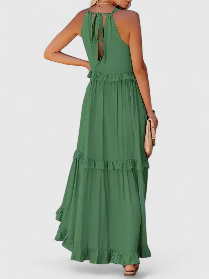 Piper | Vestito Maxi Elegante Drappeggiato da Donna