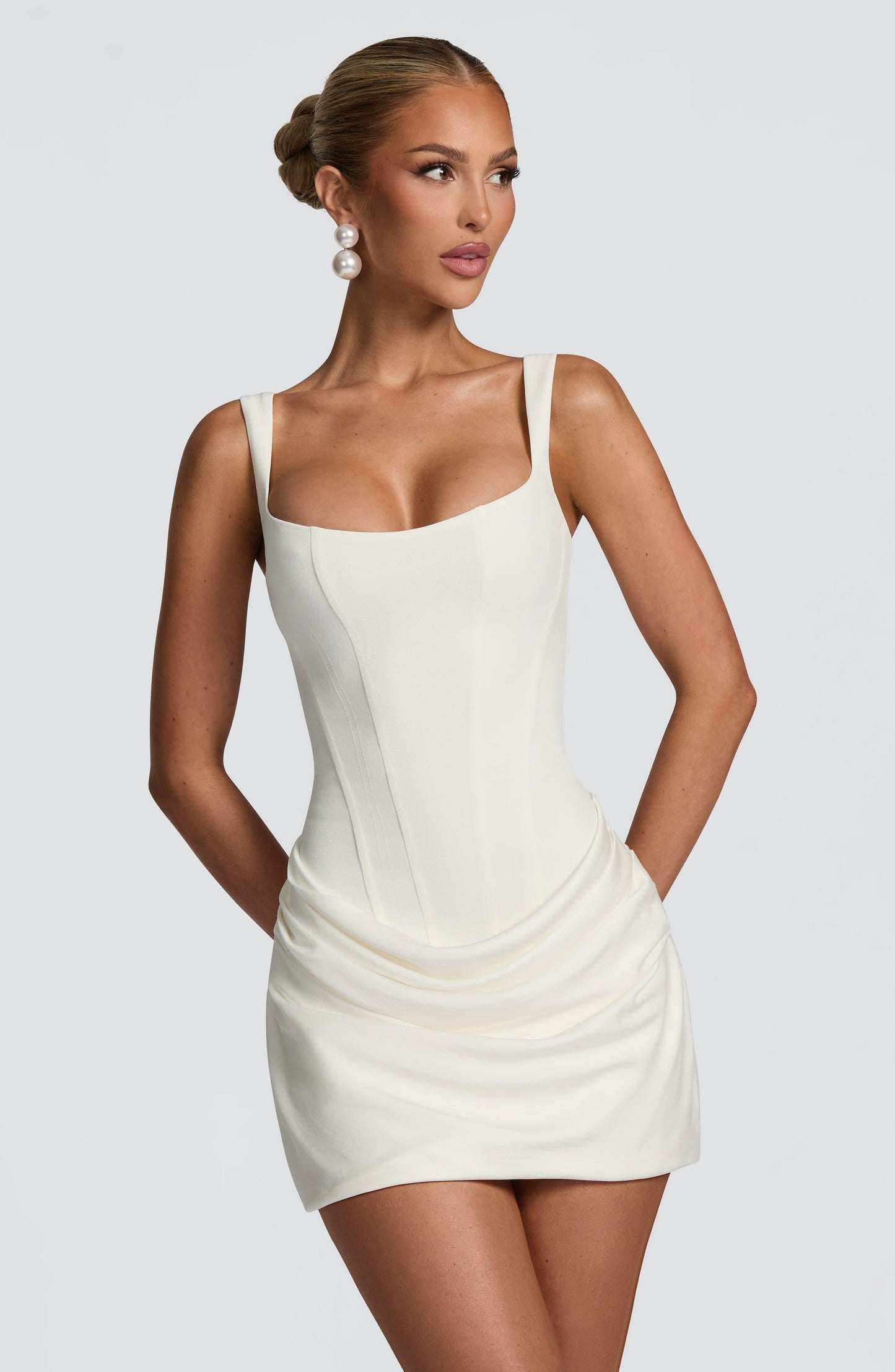 Chiara | Vestito Cerimonia Scollo Quadrato da Donna