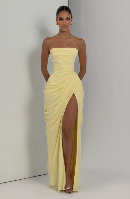 Wanda | Elegante Vestito Lungo Strapless Con Corsetto Da Donna