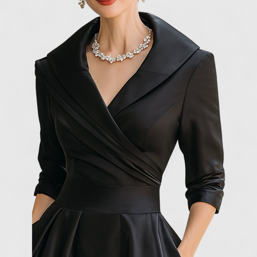 Daniela | Elegante Vestito Midi Wrap Da Sera Da Donna