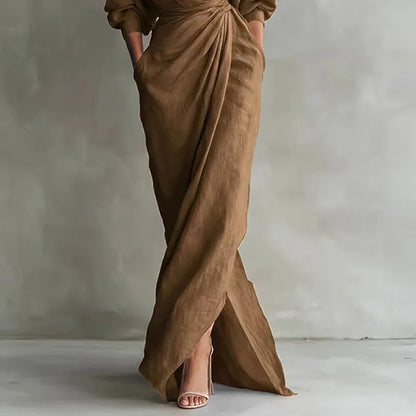 Camilla | Vestito a Portafoglio Sofisticato con Scollo a V da Donna