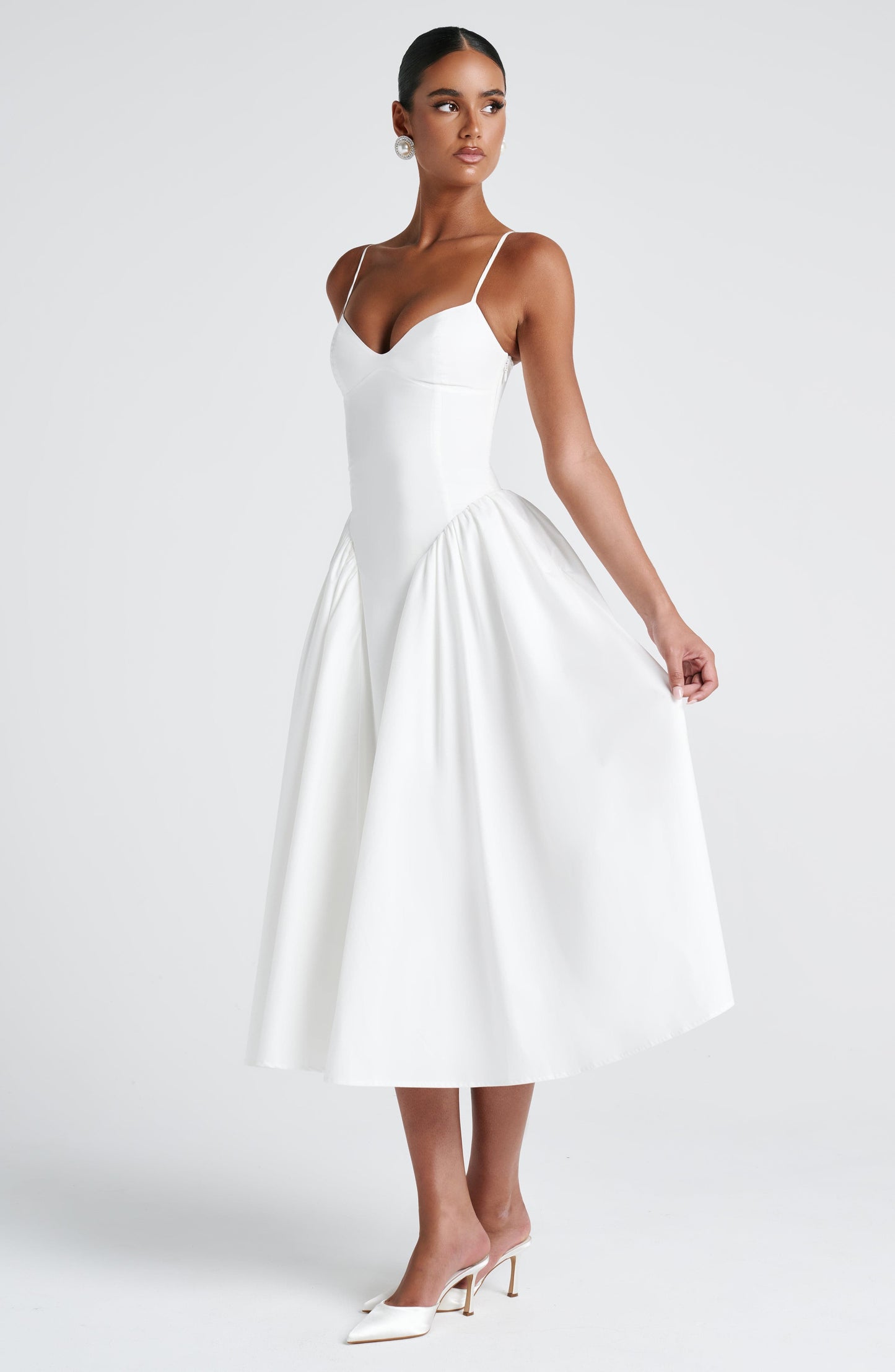 Bruna | Elegante Vestito Midi Estivo a Trapezio Da Donna
