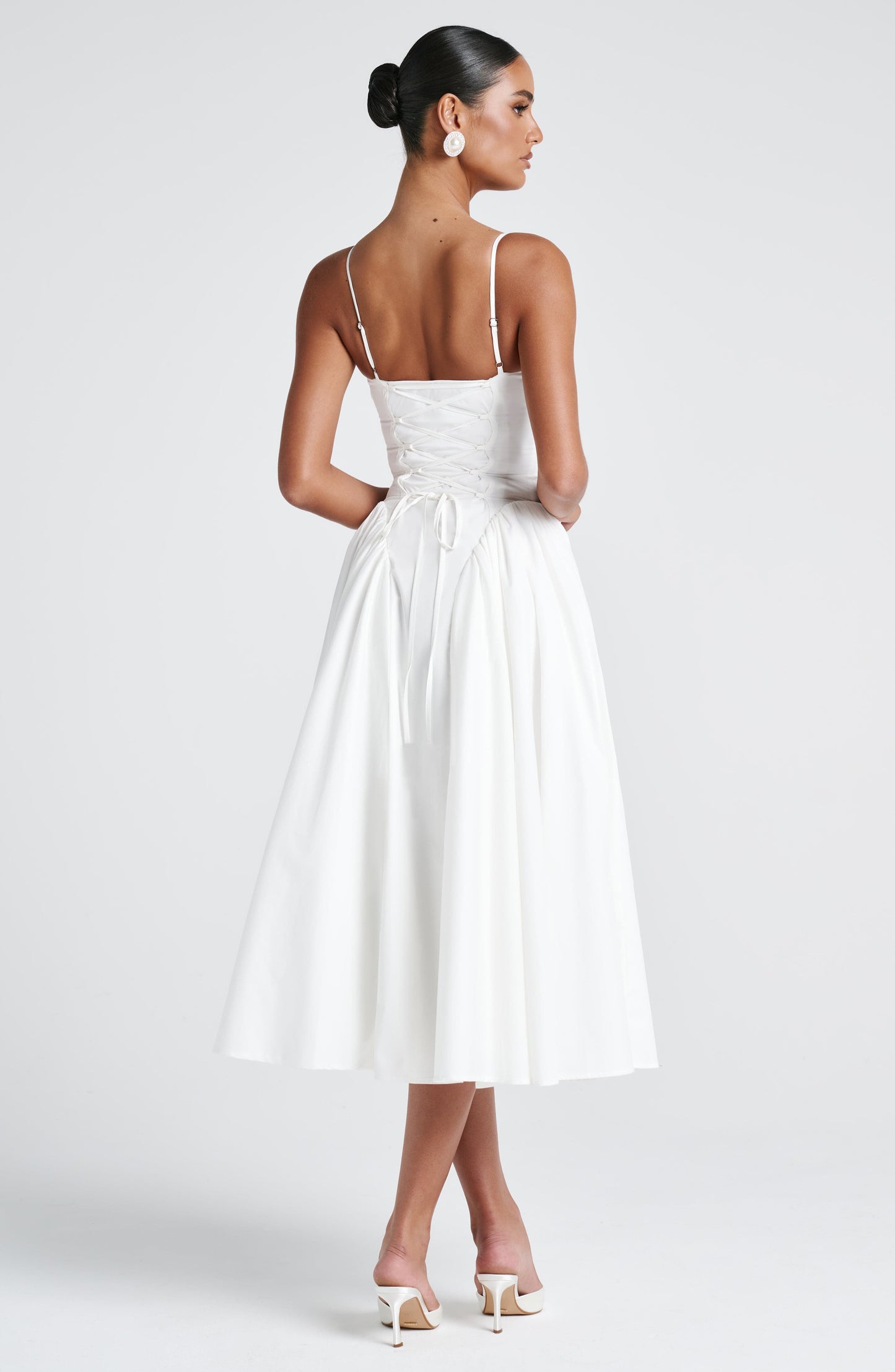 Bruna | Elegante Vestito Midi Estivo a Trapezio Da Donna