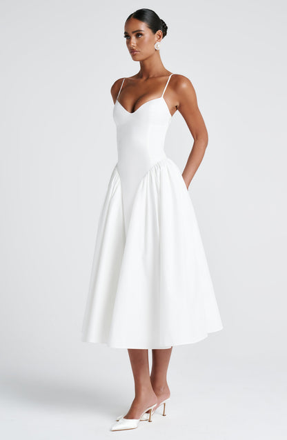 Bruna | Elegante Vestito Midi Estivo a Trapezio Da Donna