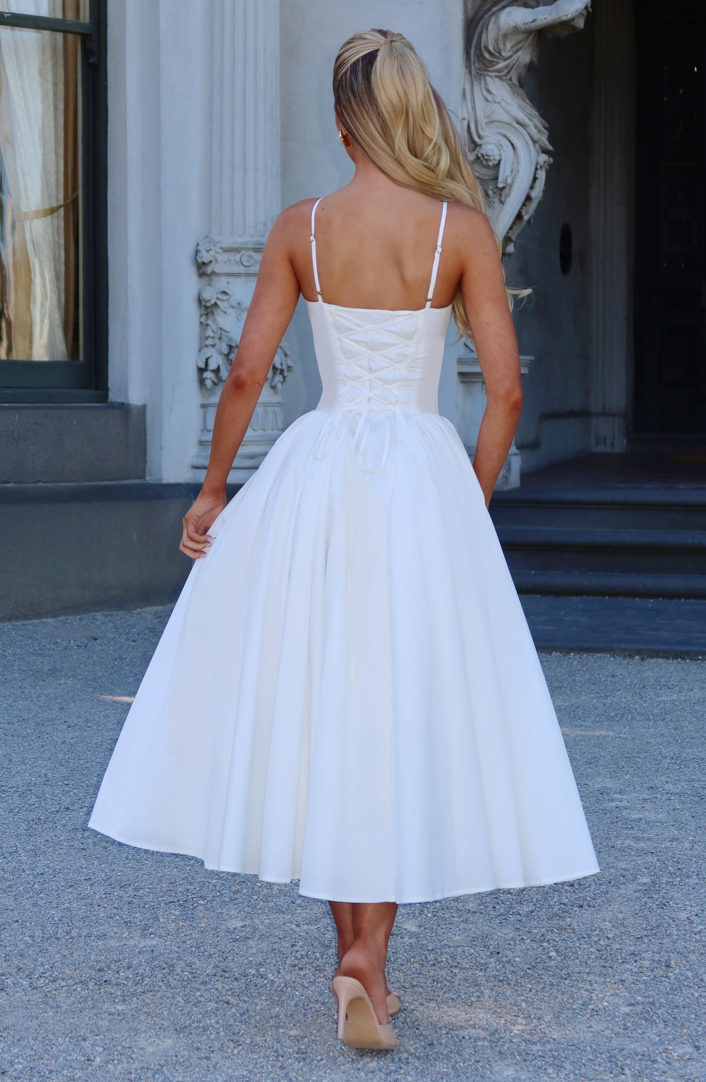 Bruna | Elegante Vestito Midi Estivo a Trapezio Da Donna
