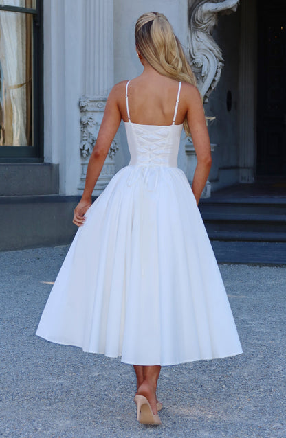 Bruna | Elegante Vestito Midi Estivo a Trapezio Da Donna
