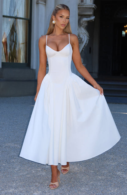 Bruna | Elegante Vestito Midi Estivo a Trapezio Da Donna