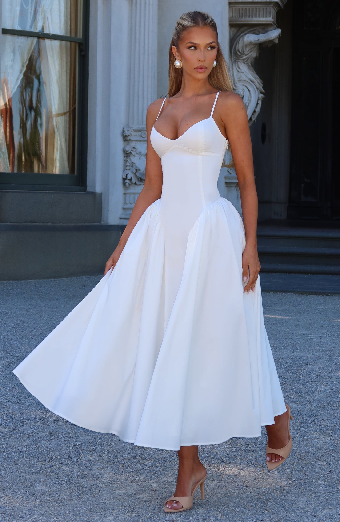 Bruna | Elegante Vestito Midi Estivo a Trapezio Da Donna