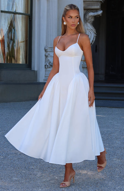 Bruna | Elegante Vestito Midi Estivo a Trapezio Da Donna