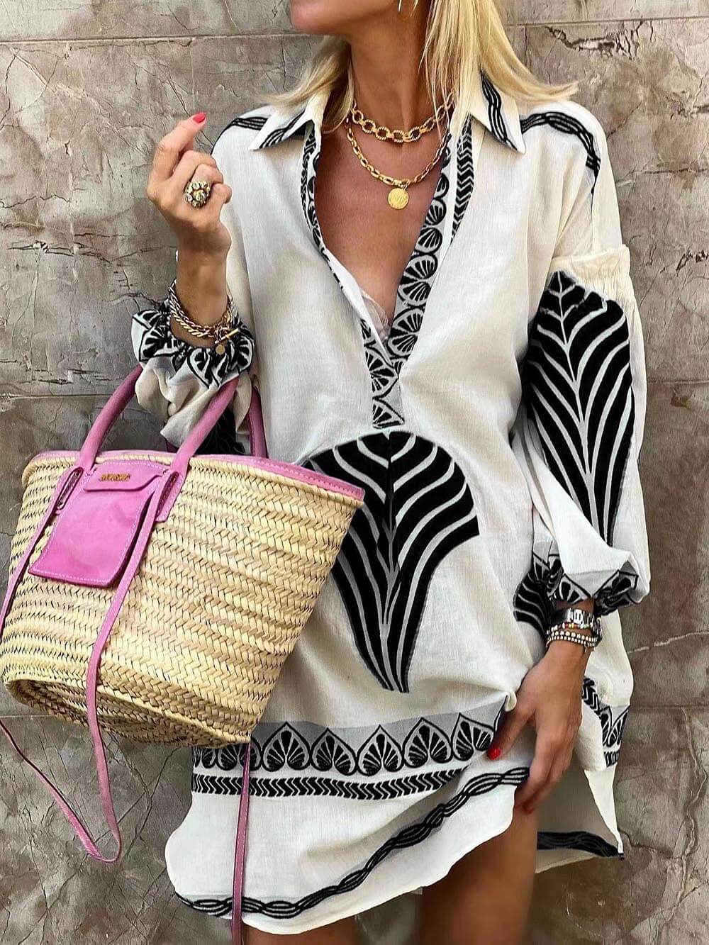 Lucia | Vestito Camicia Boho da Donna