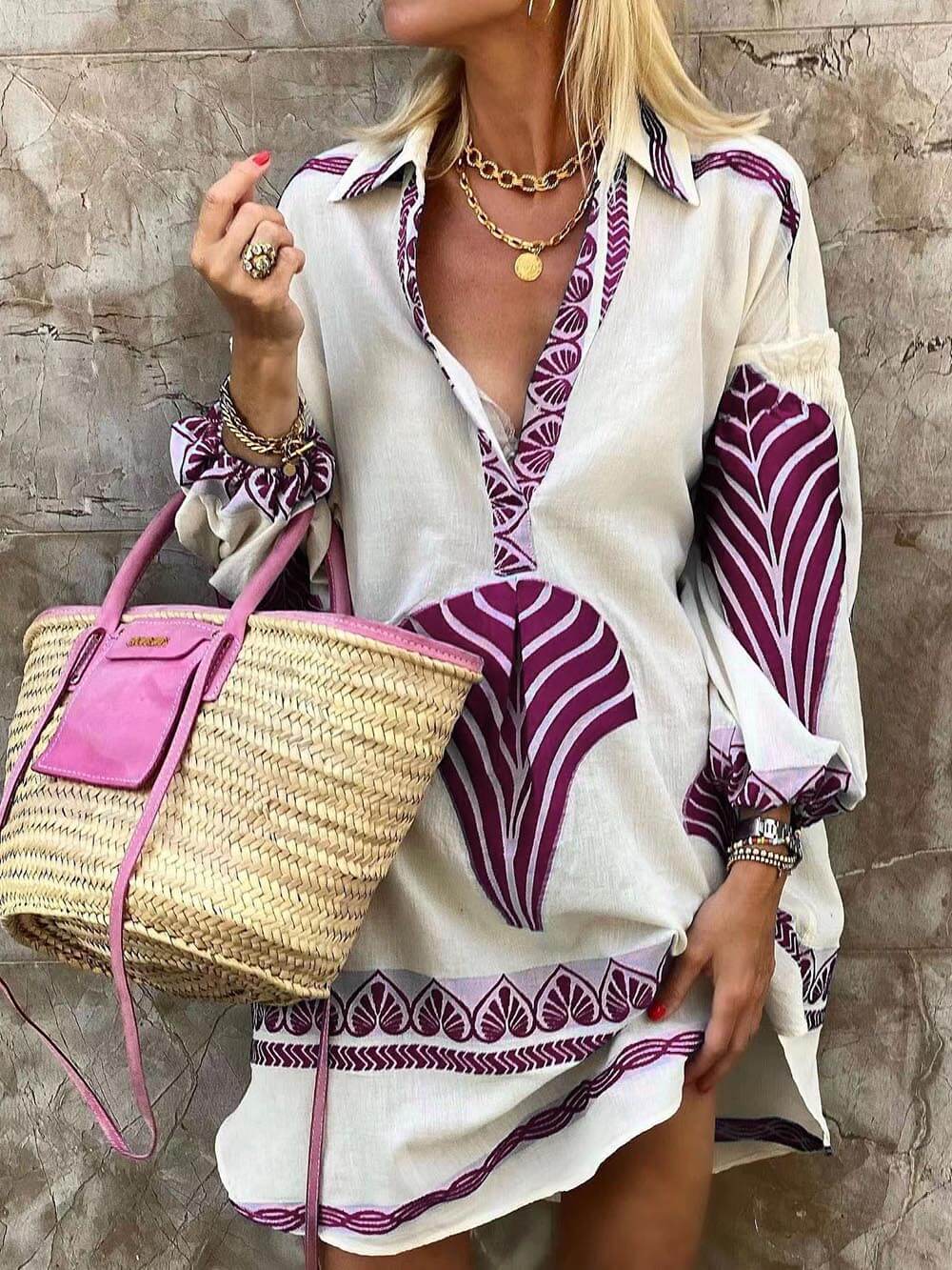 Lucia | Vestito Camicia Boho da Donna