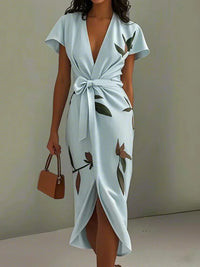 Viola | Elegante Vestito Wrap con Scollo a V da Donna