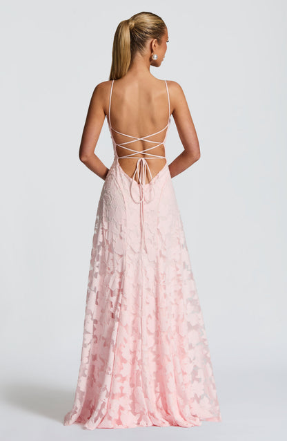 Lidia | Elegante Vestito Maxi Ricamato da Sera da Donna