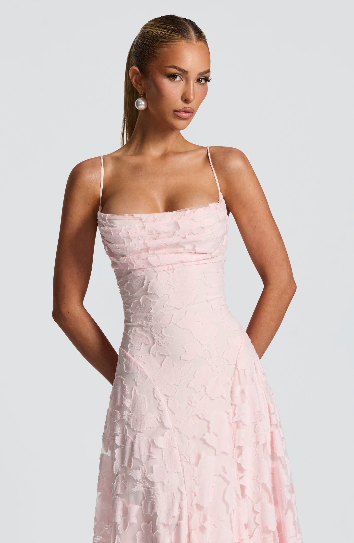 Lidia | Elegante Vestito Maxi Ricamato da Sera da Donna