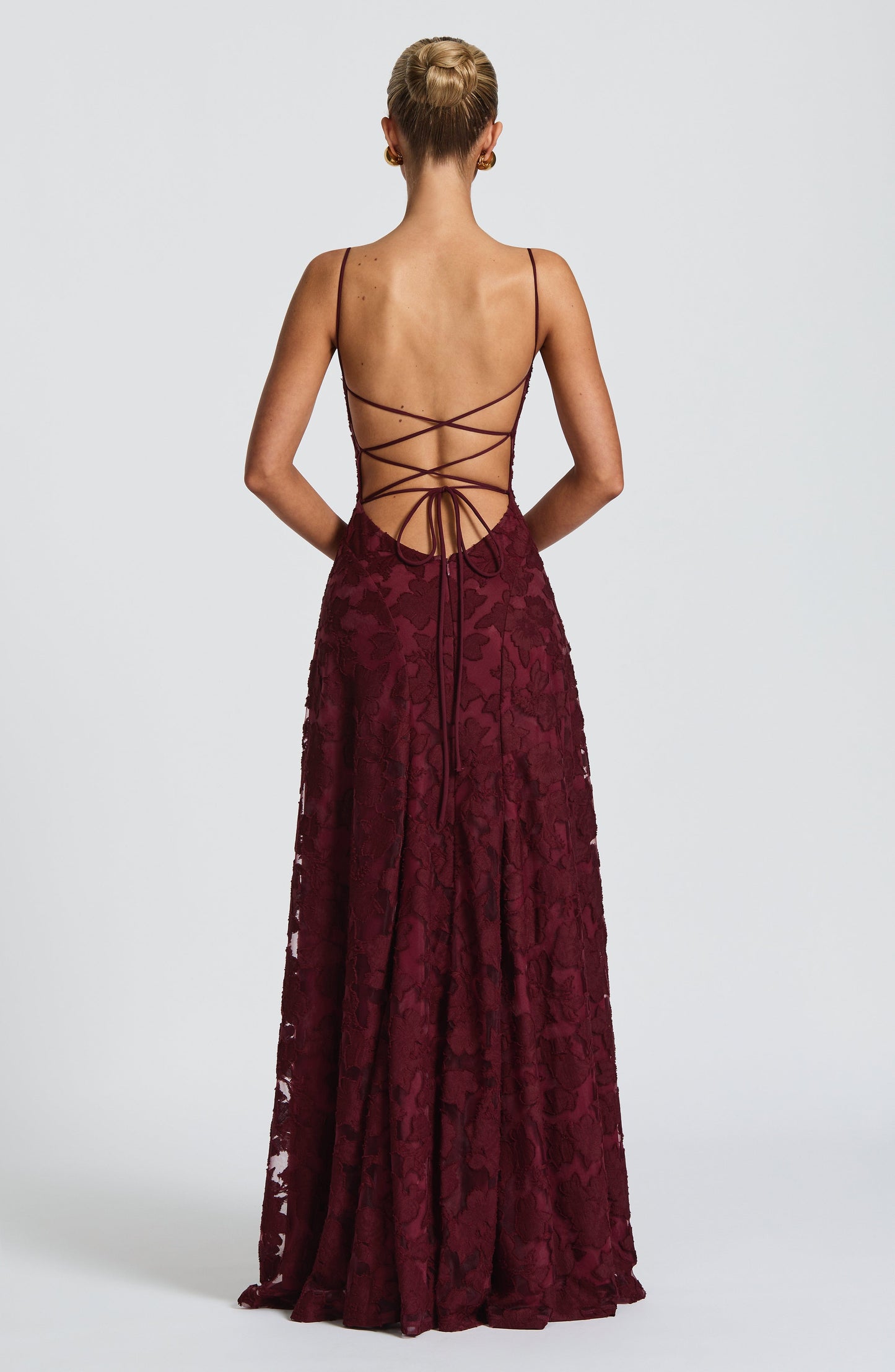 Lidia | Elegante Vestito Maxi Ricamato da Sera da Donna