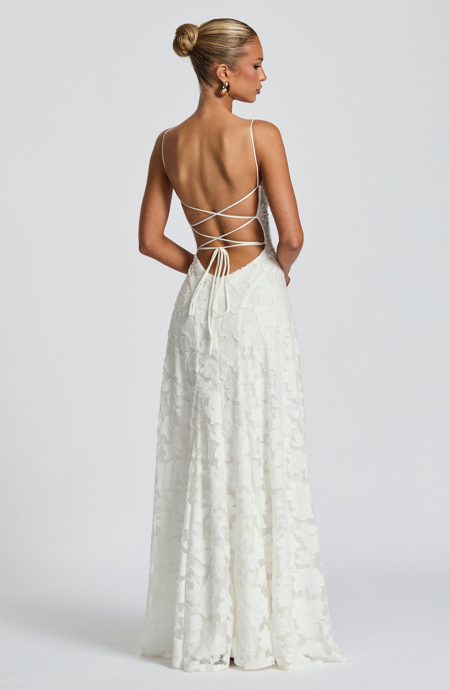 Lidia | Elegante Vestito Maxi Ricamato da Sera da Donna