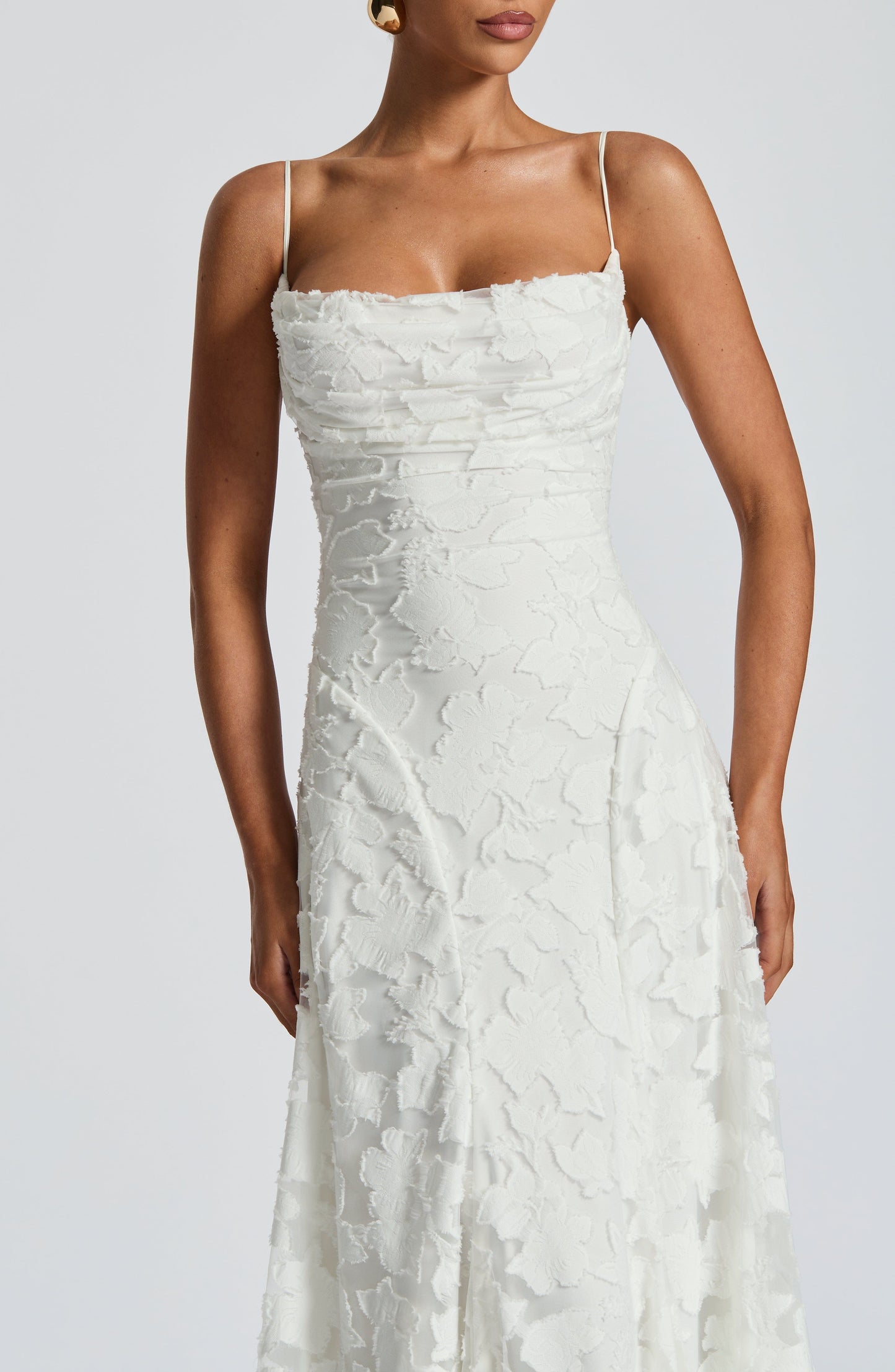 Lidia | Elegante Vestito Maxi Ricamato da Sera da Donna