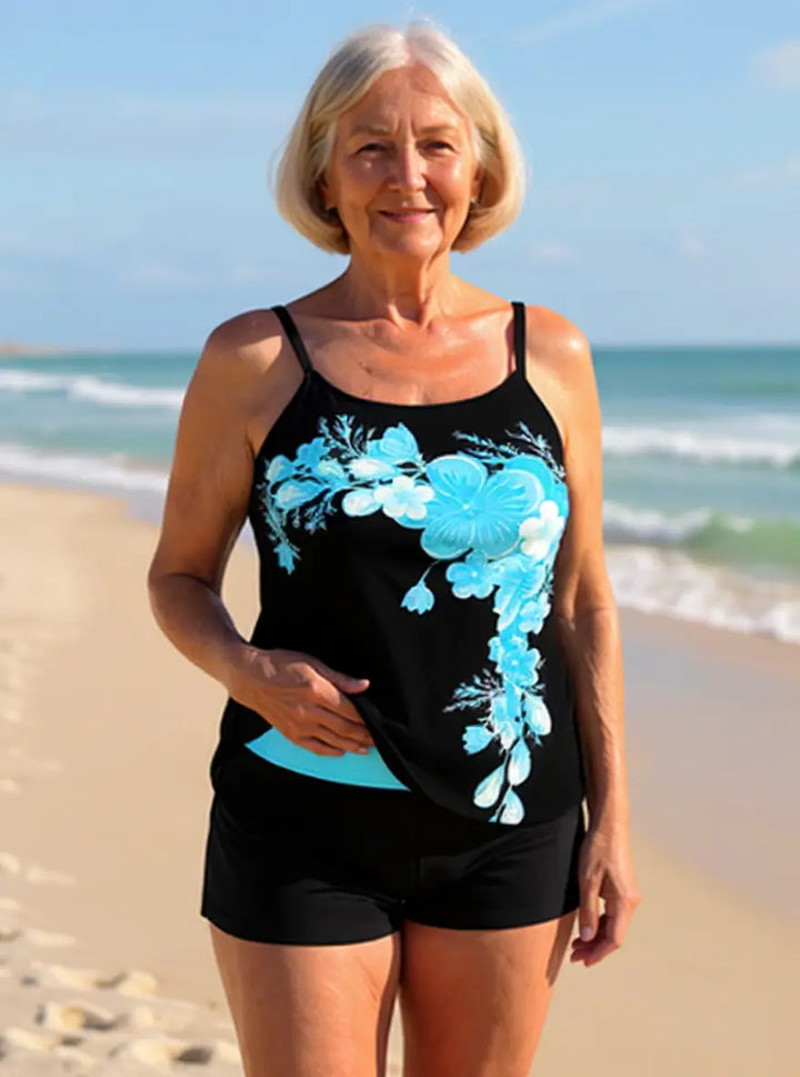 Bianca | Donna Estivo Floreale Tankini Costume Da Bagno