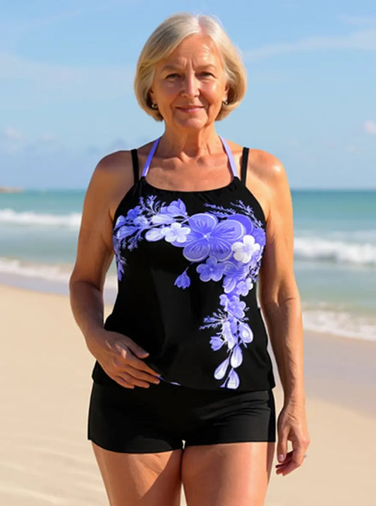 Bianca | Donna Estivo Floreale Tankini Costume Da Bagno