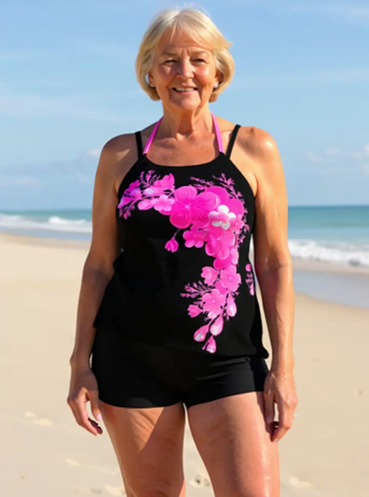 Bianca | Donna Estivo Floreale Tankini Costume Da Bagno
