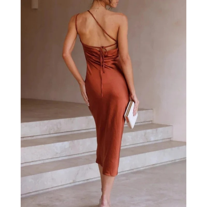 Elizabeth | Vestito Serale in Raso Monospalla da Donna