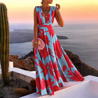 Paola | Elegante Vestito da Sera Estivo Lungo Senza Maniche da Donna