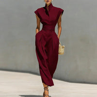 Jolanda | Vestito Midi Colletto Alla Coreana da Donna