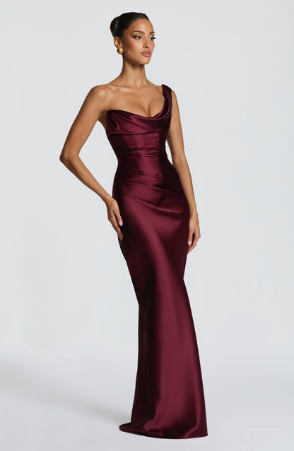 Olimpia | Elegante Vestito Da Sera Monospalla Lungo Da Donna