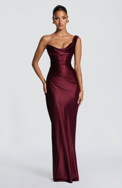 Olimpia | Elegante Vestito Da Sera Monospalla Lungo Da Donna