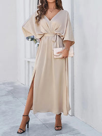Grazia | Elegante Abito a Portafoglio con Spacco da Donna