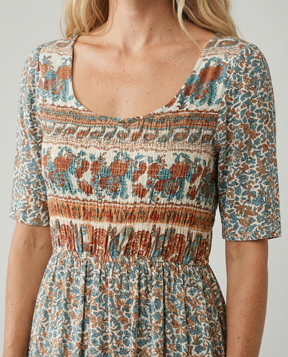 Olga | Estivo Abito Midi Boho Stampato da Donna