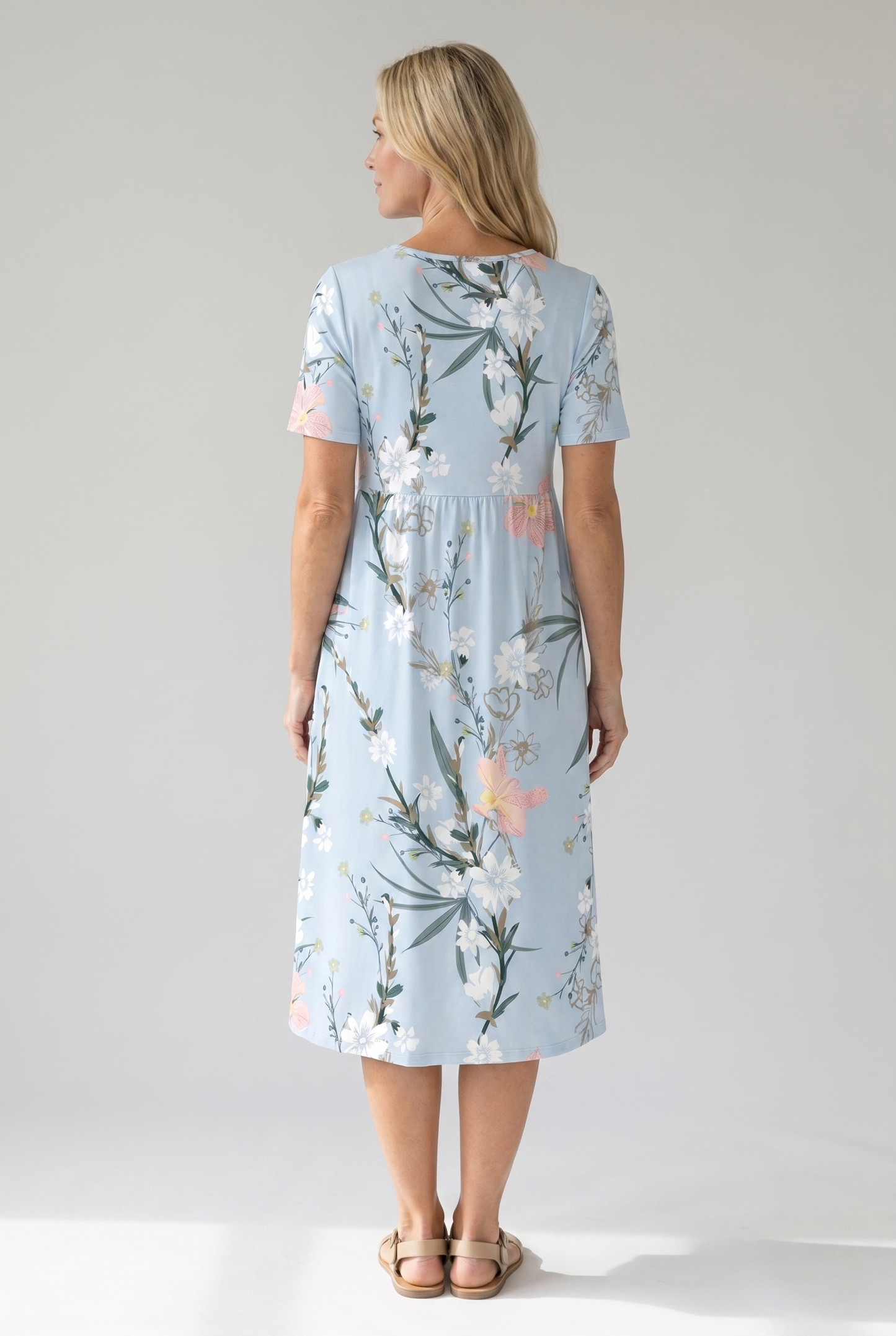 Monica | Estivo Abito Midi Floreale Stampato da Donna