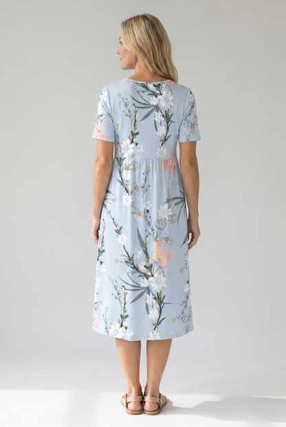 Monica | Estivo Abito Midi Floreale Stampato da Donna