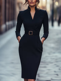 Aurora | Elegante Vestito Midi Avvolgente Primaverile Da Donna